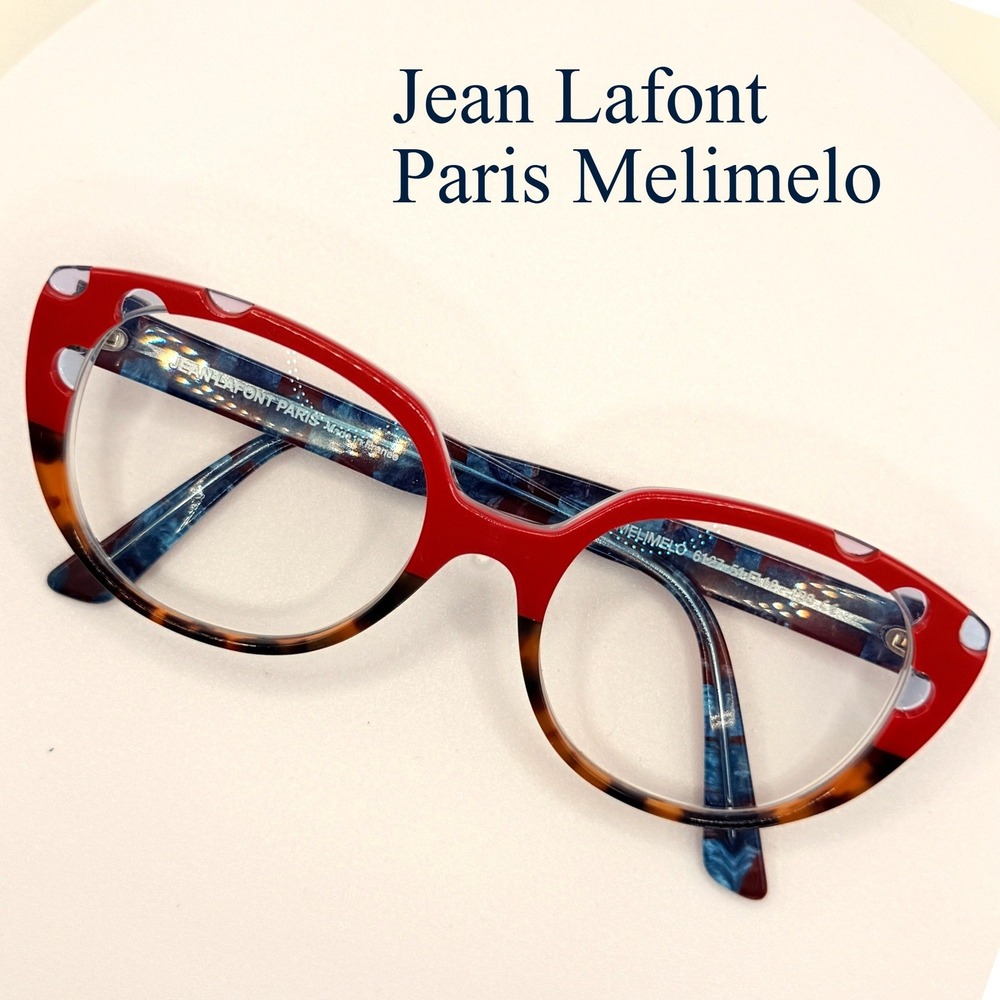 Jean Lafont Paris Melimelo 6127 Red Tortoise Cat Eye Frames Made in France